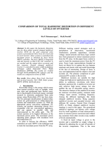comparison of total harmonic distortion in different levels of