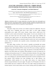 analysis and simulation of a three-phase ups inverter with output