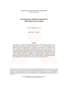 Fast Frequency and Phase Estimation in Three Phase Power Systems