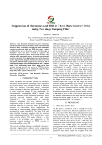 Suppression of Harmonics and THD in Three Phase