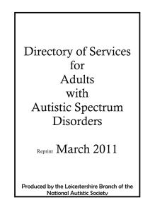 Directory of Services for Adults with Autistic