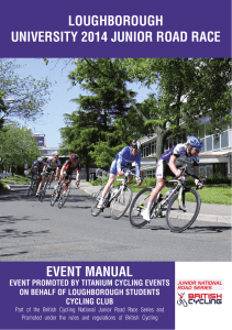 event manual loughborough university 2014 junior road race