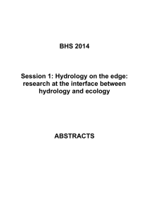 Session 1 abstracts - University of Birmingham