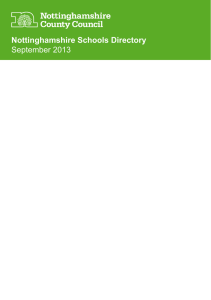 Nottinghamshire Schools Directory September 2013