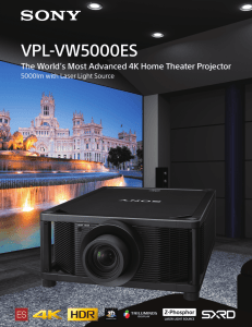 VPL-VW5000ES - Sony Premium Home