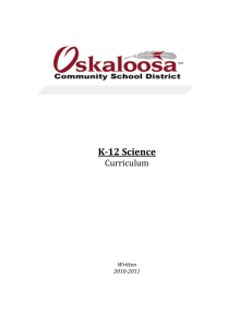 Science - Oskaloosa Community School District