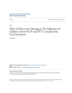 Effect of Microwave Heating on The Migration of Additives From PS