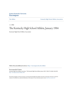 The Kentucky High School Athlete, January 1984