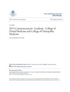 2015 Commencement - Graduate - College of Dental