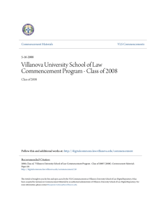Class of 2008 - Villanova University School of Law Digital Repository