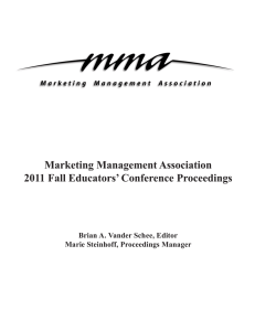 Fall PDF Proceedings - Marketing Management Association