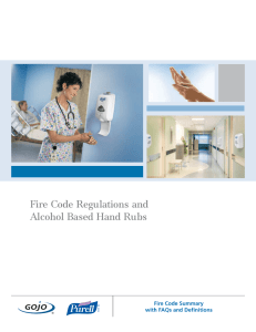 Fire Code Regulations and Alcohol Based Hand Rubs
