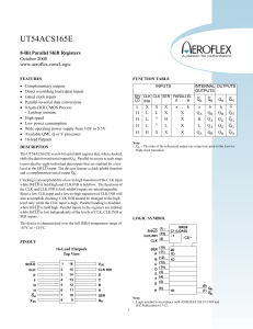 UT54ACS165E - Aeroflex Microelectronic Solutions