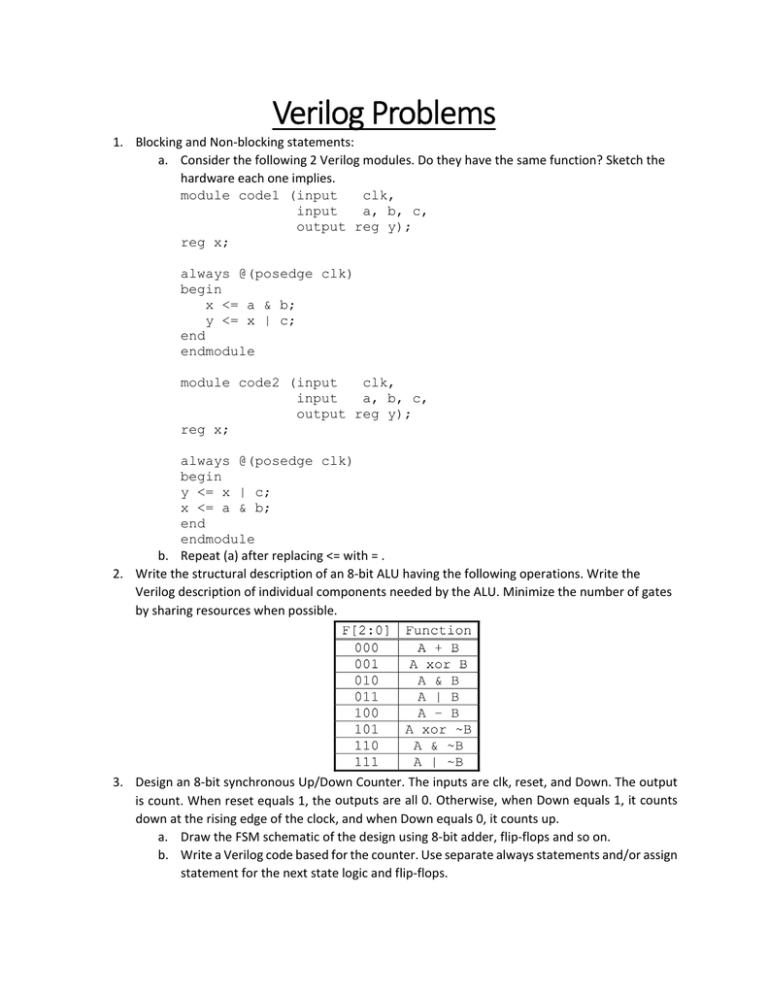 verilog-problems