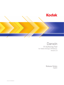 Darwin for InDesign Release Notes