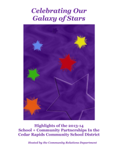 Celebrating Our Galaxy of Stars - Cedar Rapids Community School