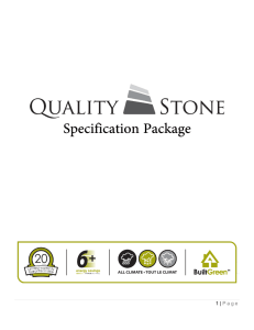 1. SPEC DATA - Quality Stone