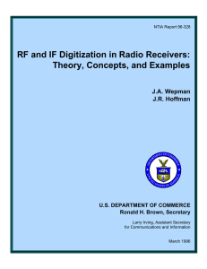 RF and IF Digitization in Radio Receivers: Theory