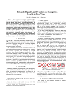 Integrated speed limit detection and recognition from real