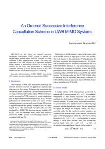 An Ordered Successive Interference Cancellation Scheme in UWB