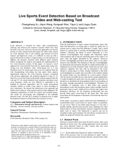 Live Sports Event Detection Based on Broadcast Video and Web