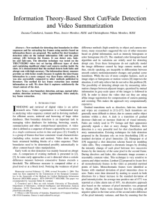 Information Theory-Based Shot Cut/Fade Detection and Video