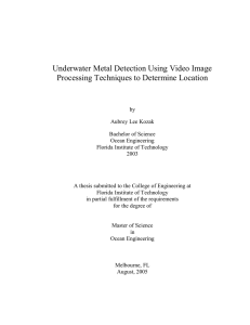 Underwater Metal Detection Using Video Image Processing