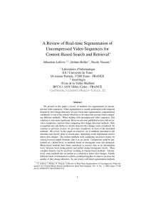 A Review of Real-time Segmentation of Uncompressed Video