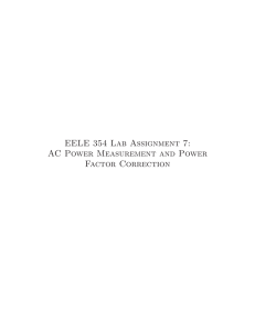 AC Power Measurement and Power Factor Correction