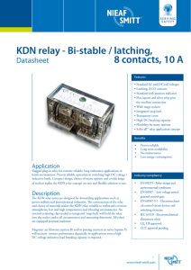 KDN relay - Bi-stable / latching,