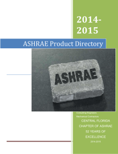 ASHRAE Product Directory - ASHRAE® Central Florida Chapter