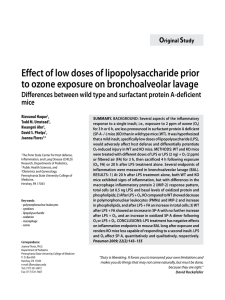 Effect of low doses of lipopolysaccharide prior to ozone exposure οn