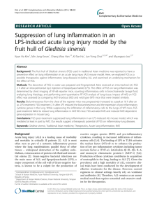 Suppression of lung inflammation in an LPS