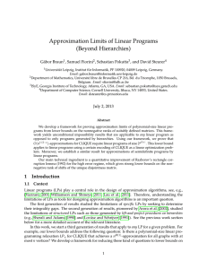 Approximation Limits of Linear Programs (Beyond