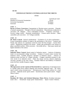 EE 561 POWER ELECTRONICS CONTROLLLED ELECTRIC DRIVES