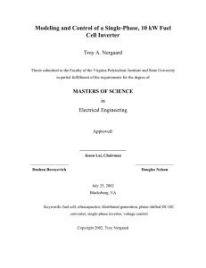 Modeling and Control of a Single-Phase, 10 kW Fuel Cell Inverter