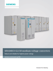SINAMICS GL150 medium voltage converters