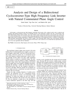 Analysis and Design of a Bidirectional Cycloconverter