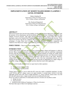 implementation of mosfet based diode clamped 3 level inverter