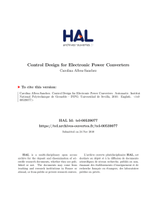 Control Design for Electronic Power Converters - Tel