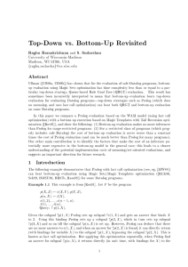 Top-Down vs. Bottom-Up Revisited