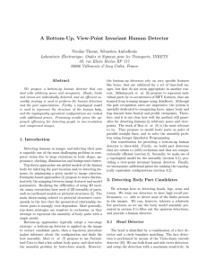 A Bottom-Up, View-Point Invariant Human Detector