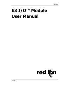 e3 i/o module user manual