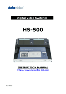 Datavideo HS-500 Instruction Manual