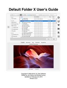 Default Folder X 5 User Manual