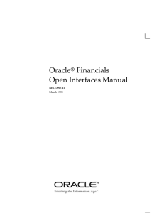 Oracle Financials Open Interfaces Manual