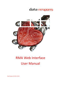 RMA User manual