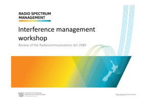 Interference management workshop - May 2015