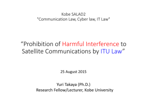 “Prohibition of Harmful Interference to Satellite Communications by