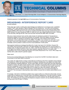 broadband: interference report card